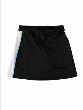 Izod Black Mini Skort with White and Light Blue Accent